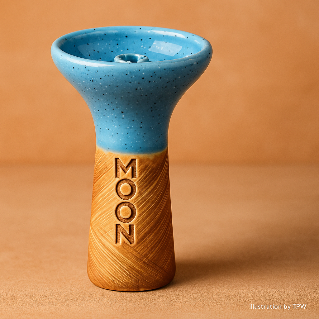 Moon 15 g phunnel – glazed clay, single-hole spire