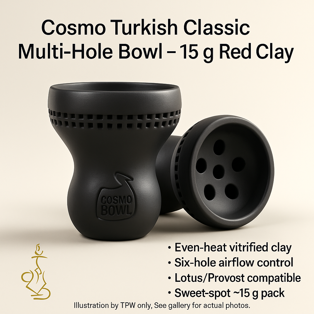 Cosmo Turkish Classic Bowl – 15 g Multi-Hole Red Clay