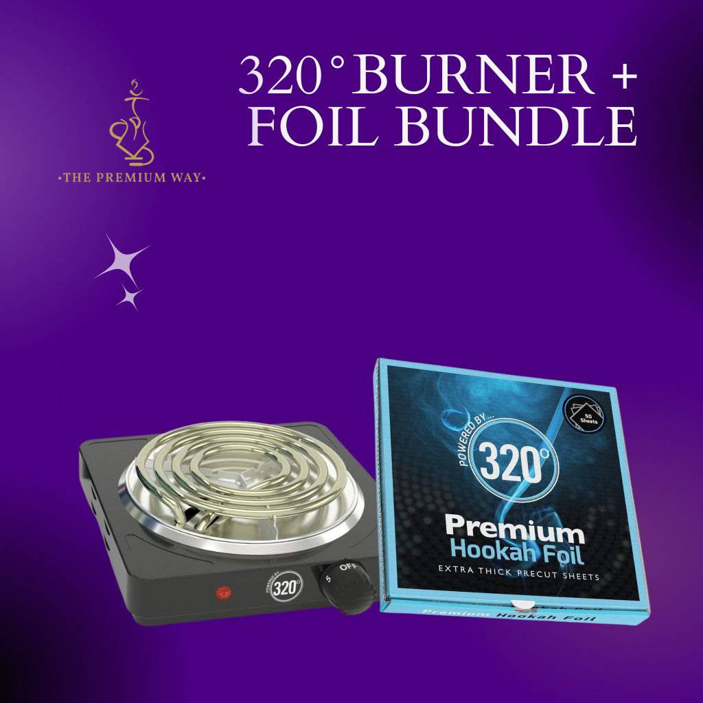 320° burner with tongs, grid and foil sheets