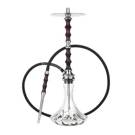 Full view of Japona Sensei Venge hookah with stainless steel and wood
