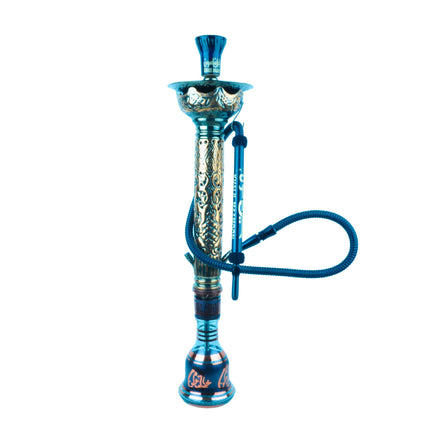 Full shot of Khalil Mamoon Ice Dana Black Oxide Shisha standing upright