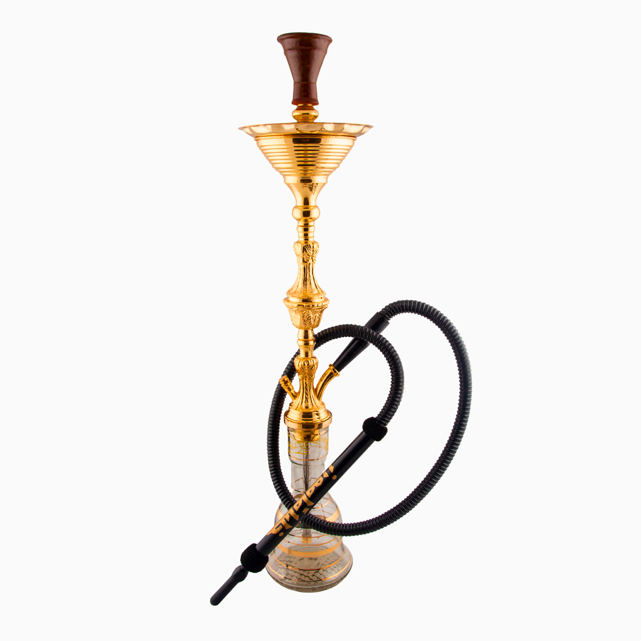 Khalil Mamoon Ice Turkey Level 2 Gold shisha with ice bucket, 80 cm