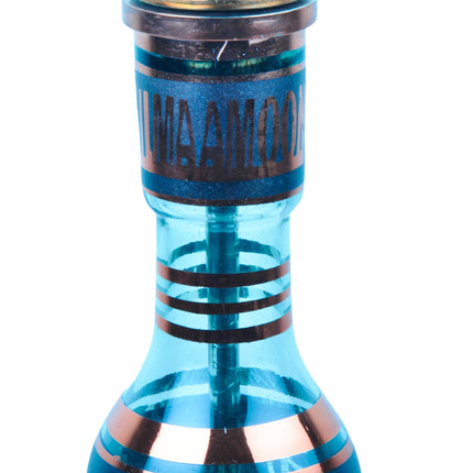 Full view of Khalil Mamoon Ice Dana Black Oxide Shisha base and stem