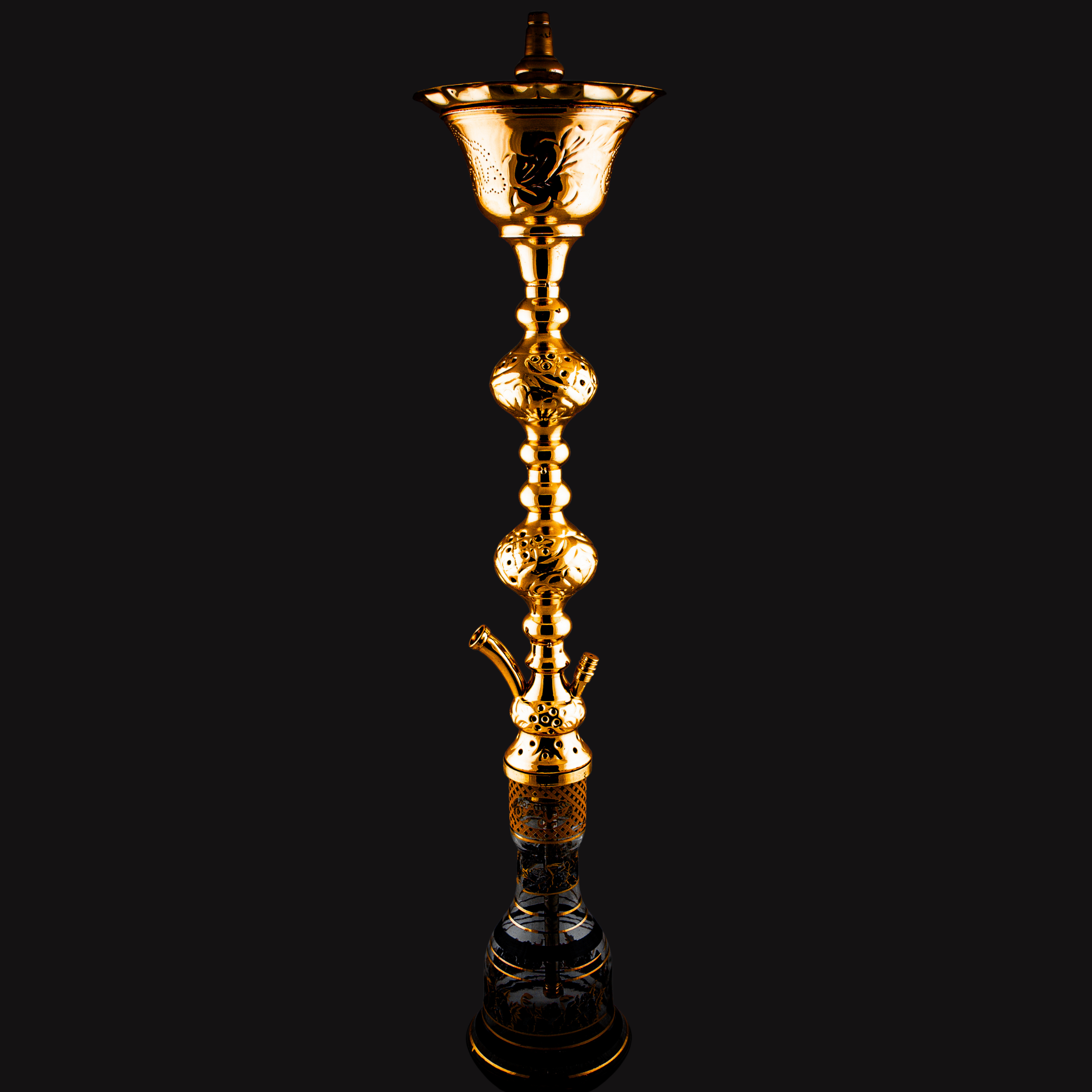 Khalil Mamoon Ice Sharqawi 2 Model 130186, 100 cm shisha with ice-bucket chamber and decorated glass base