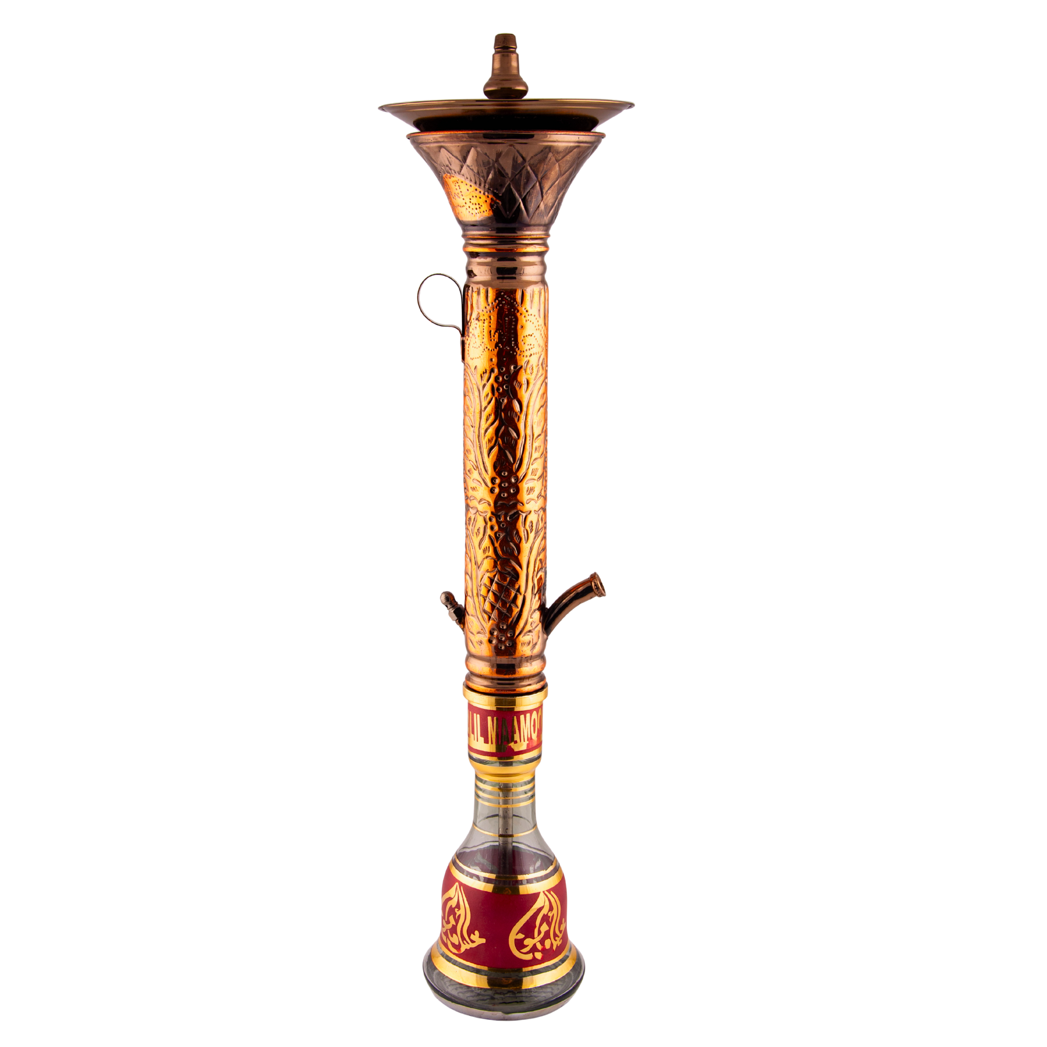 Khalil Mamoon Obsidian Mismatch 7621 – 85 cm, Engraved Column & Crest Tray