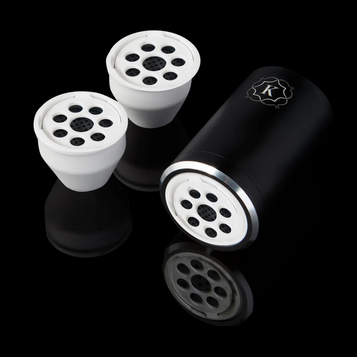 Kaloud Ayara Large Carbon Filter Adapter in Niris Black with 3 pods