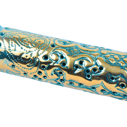 Close-up view of Khalil Mamoon Ice Dana Black Oxide Shisha base showing brand logo