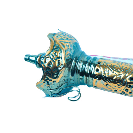 Full view of the Khalil Mamoon Ice Dana Black Oxide Shisha base with brand engravings