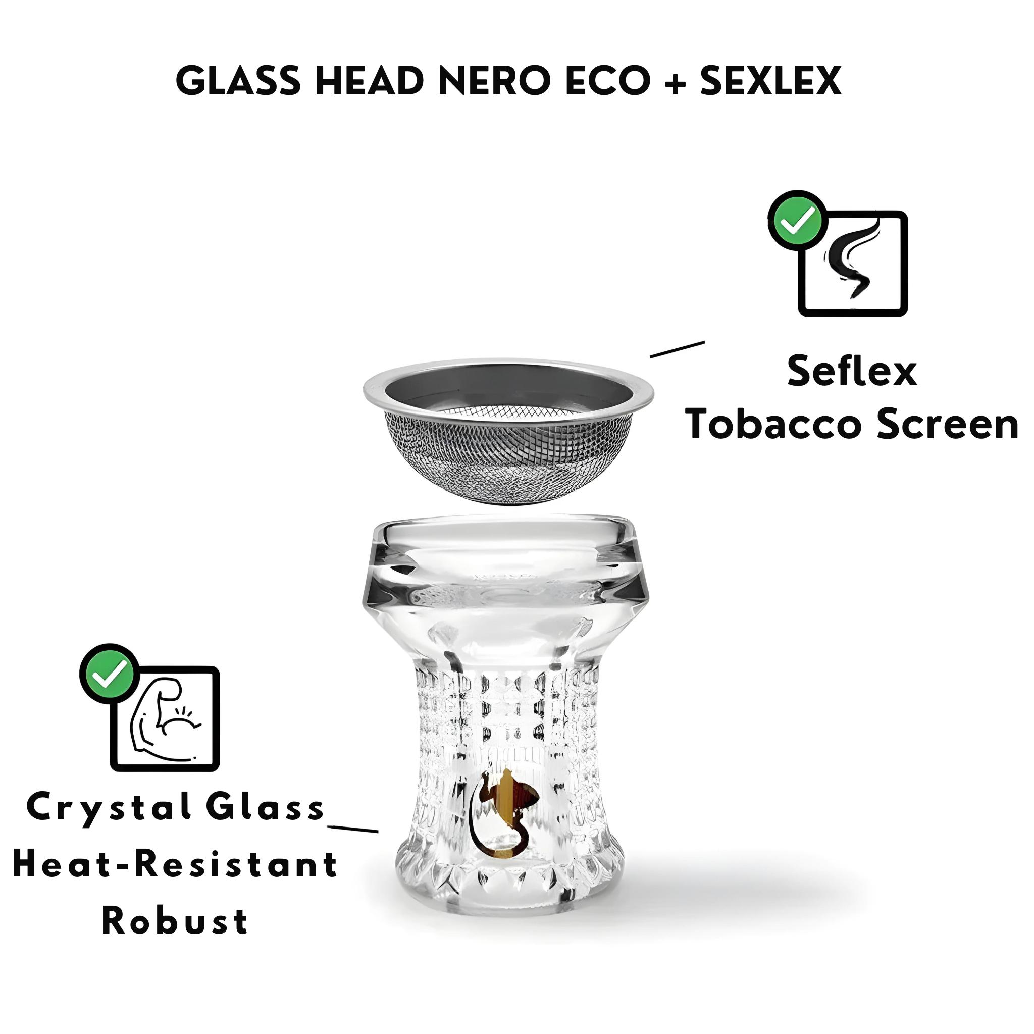 Dschinni Nero Glass Head Bundle — Seflex + Vulcan Air + Ultra-Grommet Gasket 5