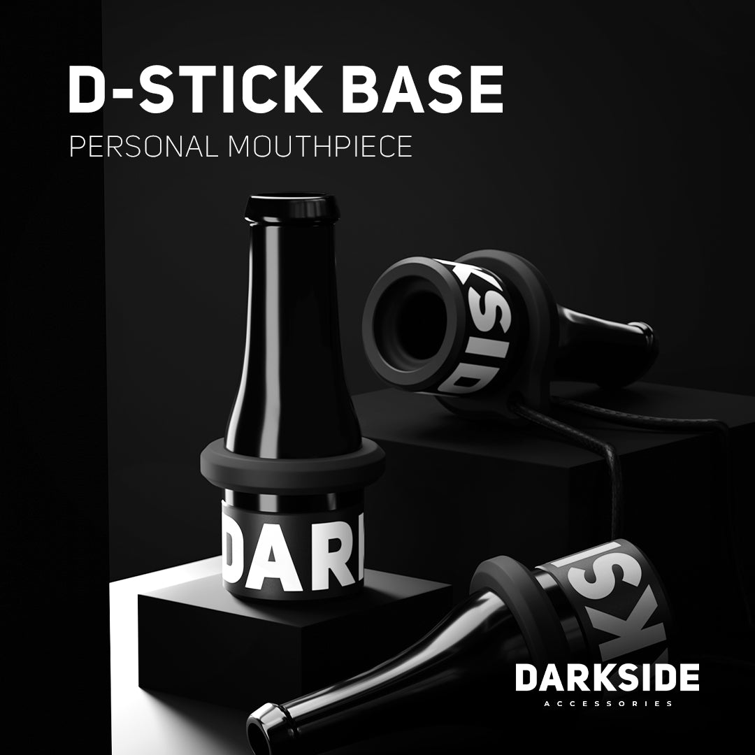 Darkside D-Stick Base black personal mouthpiece with lanyard