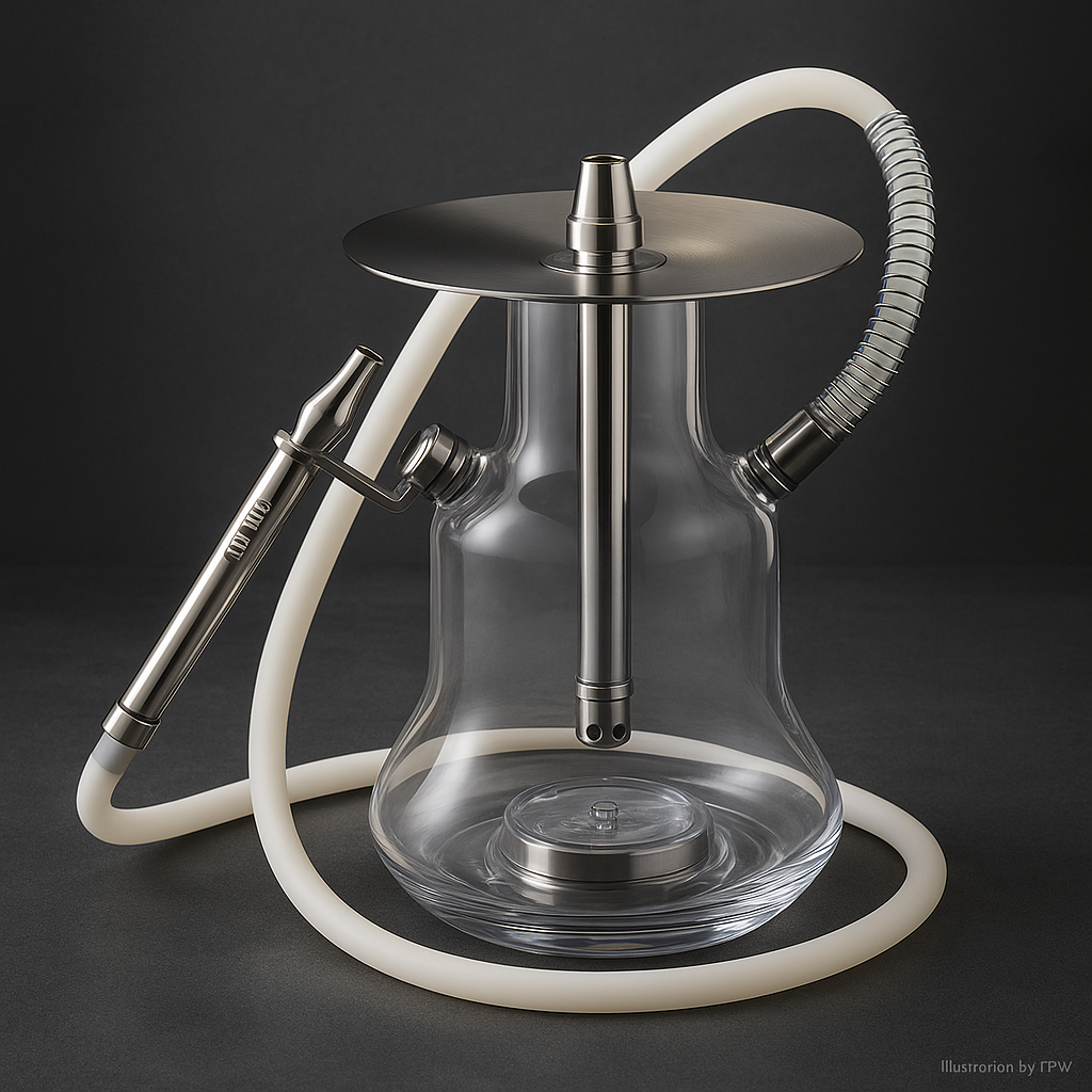 Oduman N4 Shisha – Handcrafted Glass, Stainless & LED 3