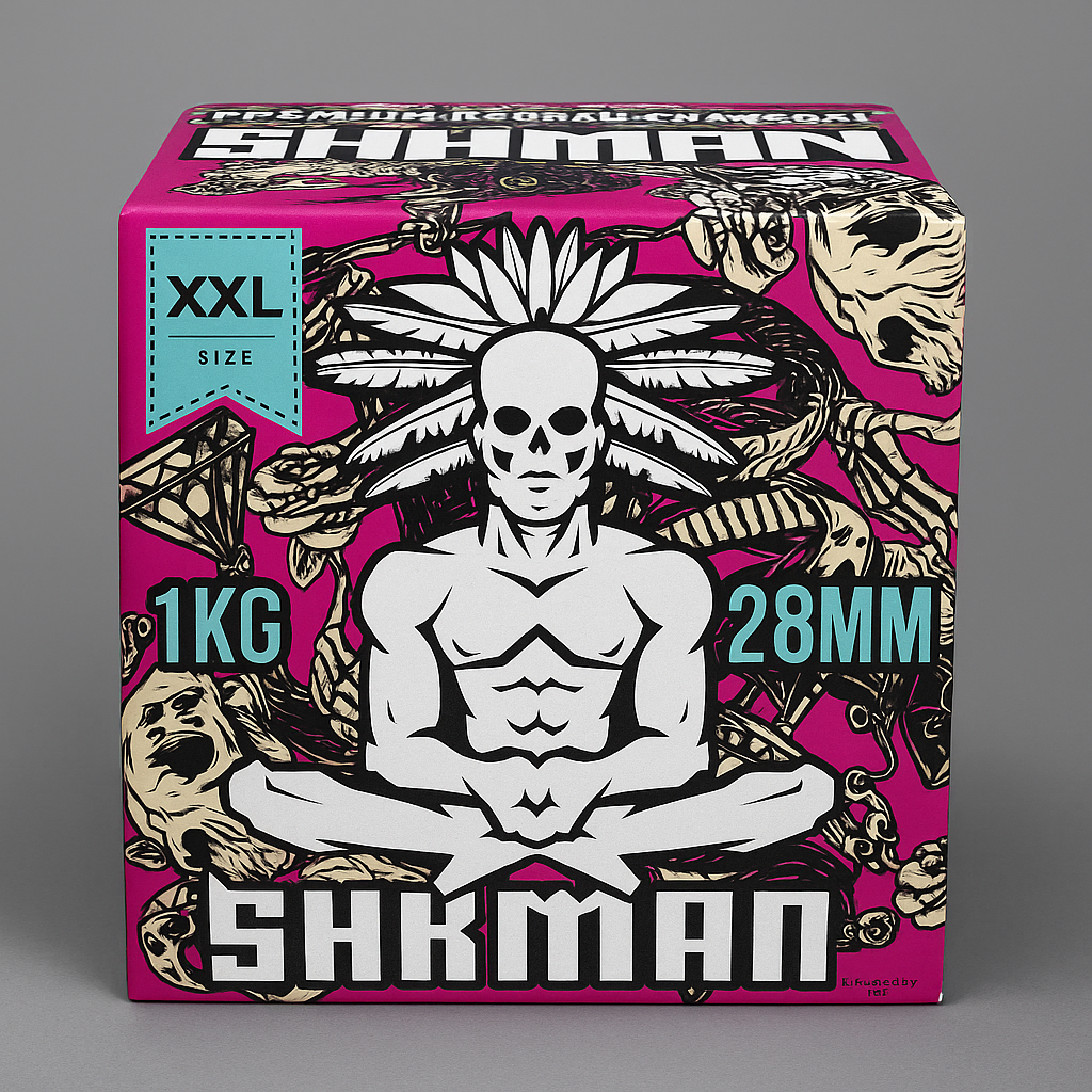 Shaman 28mm XXL Big Cubes Coals – Long, Low-Ash Burn