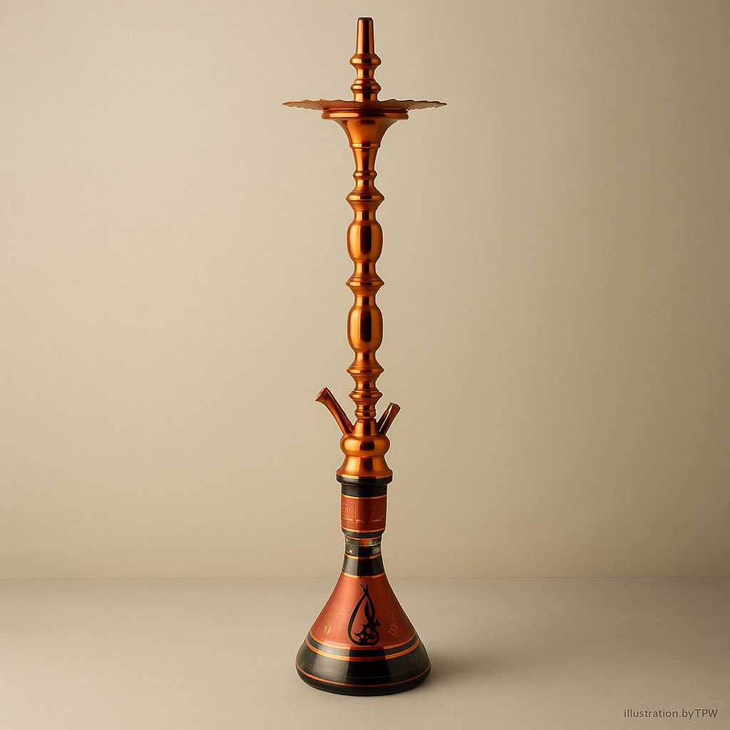 Khalil Mamoon Zuhria 2 Level Red Hookah – 90 cm