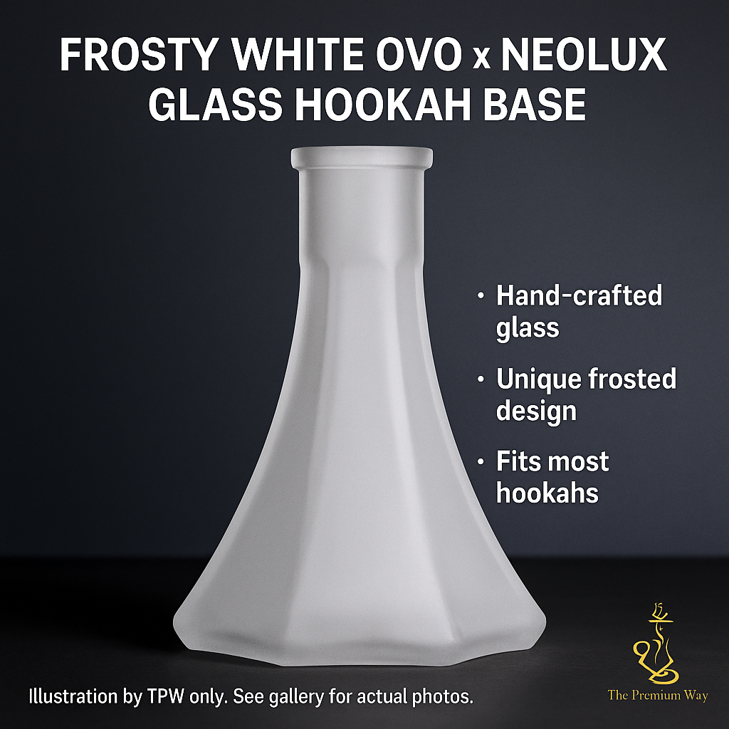 OVO x Neolux Hookah Base – Frosty White, Russian Fit 2
