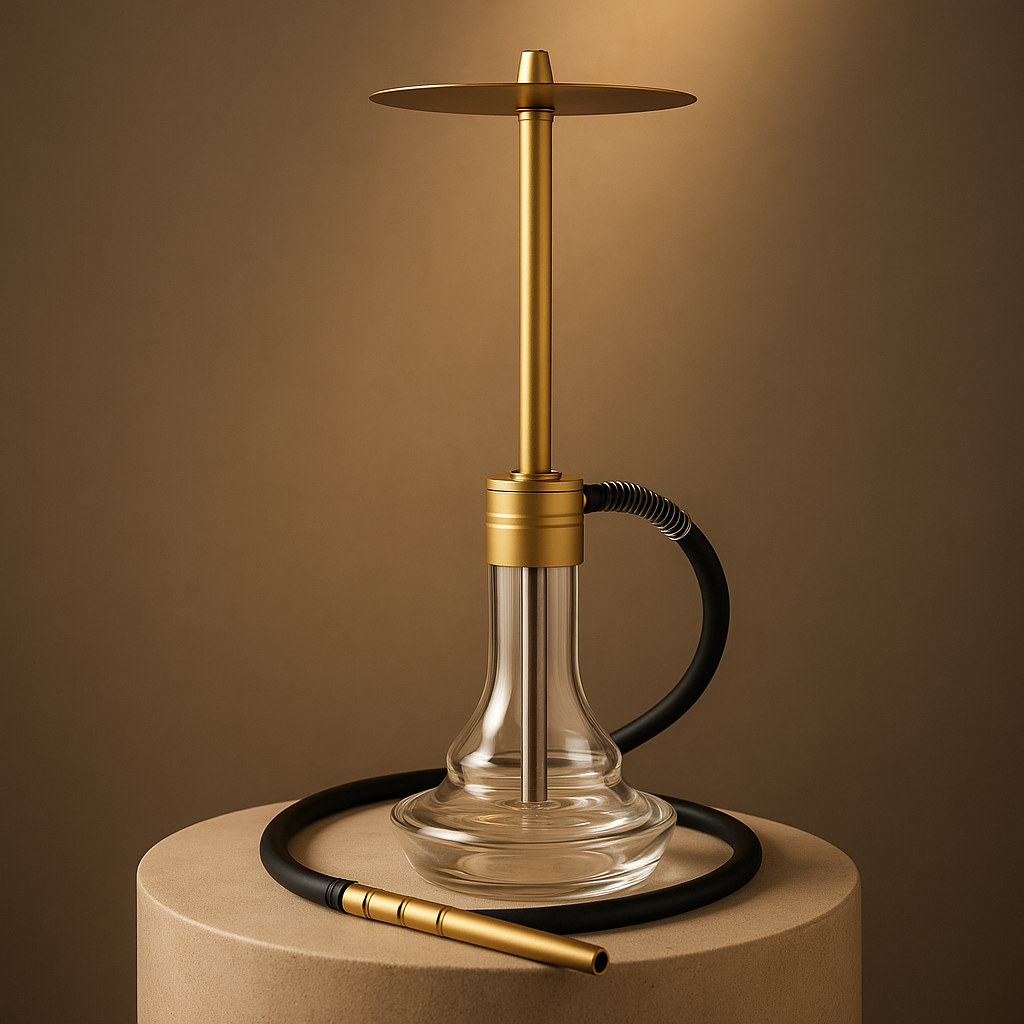 Oduman Smoke Drift Shisha – Gold Anodised, Closed-Chamber