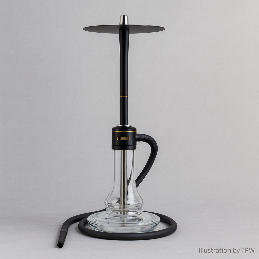 Oduman Nova Shisha – 55 cm Clear Glass, Black Body 3