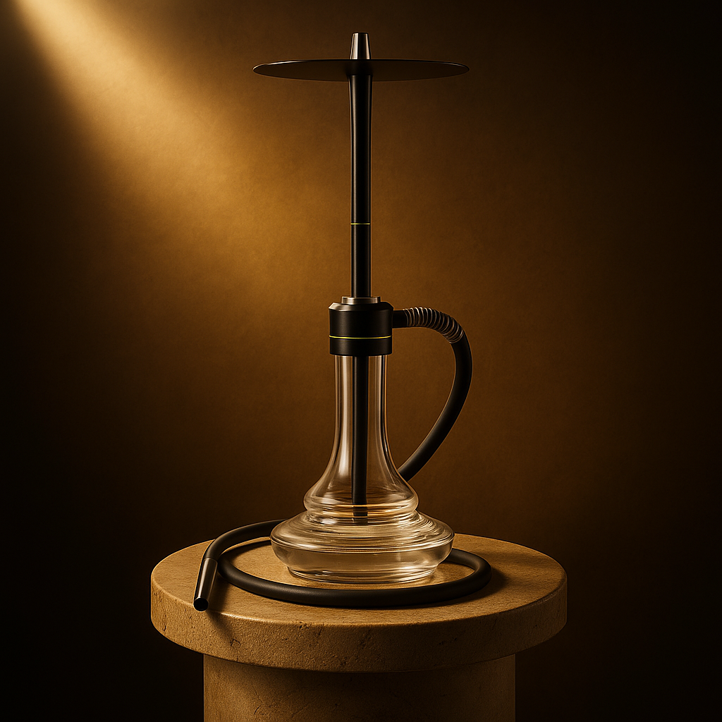 Oduman Nova Shisha – 55 cm Clear Glass, Black Body