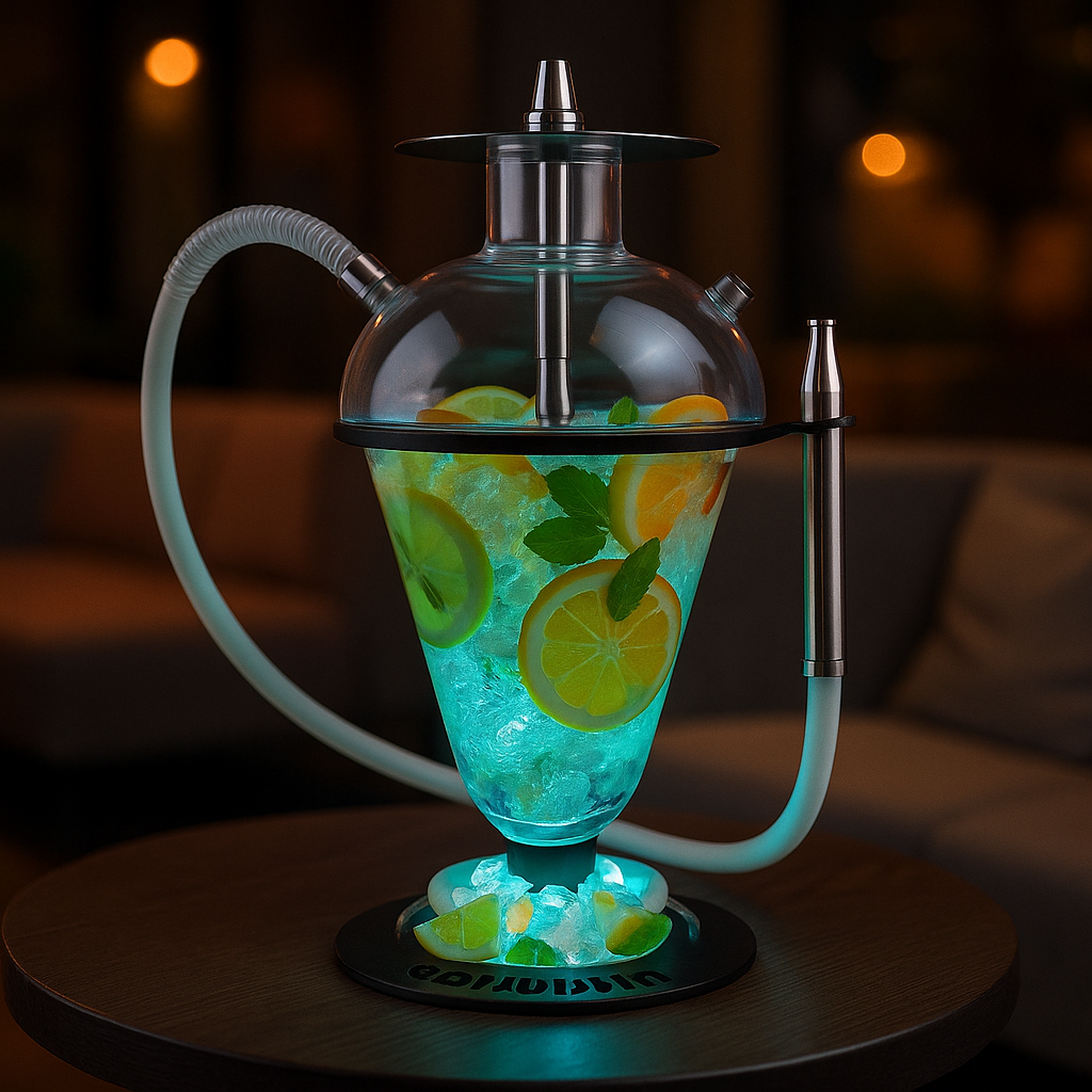 Oduman N5-Z Glass Shisha – 47 cm, Diffuser, LED Puck