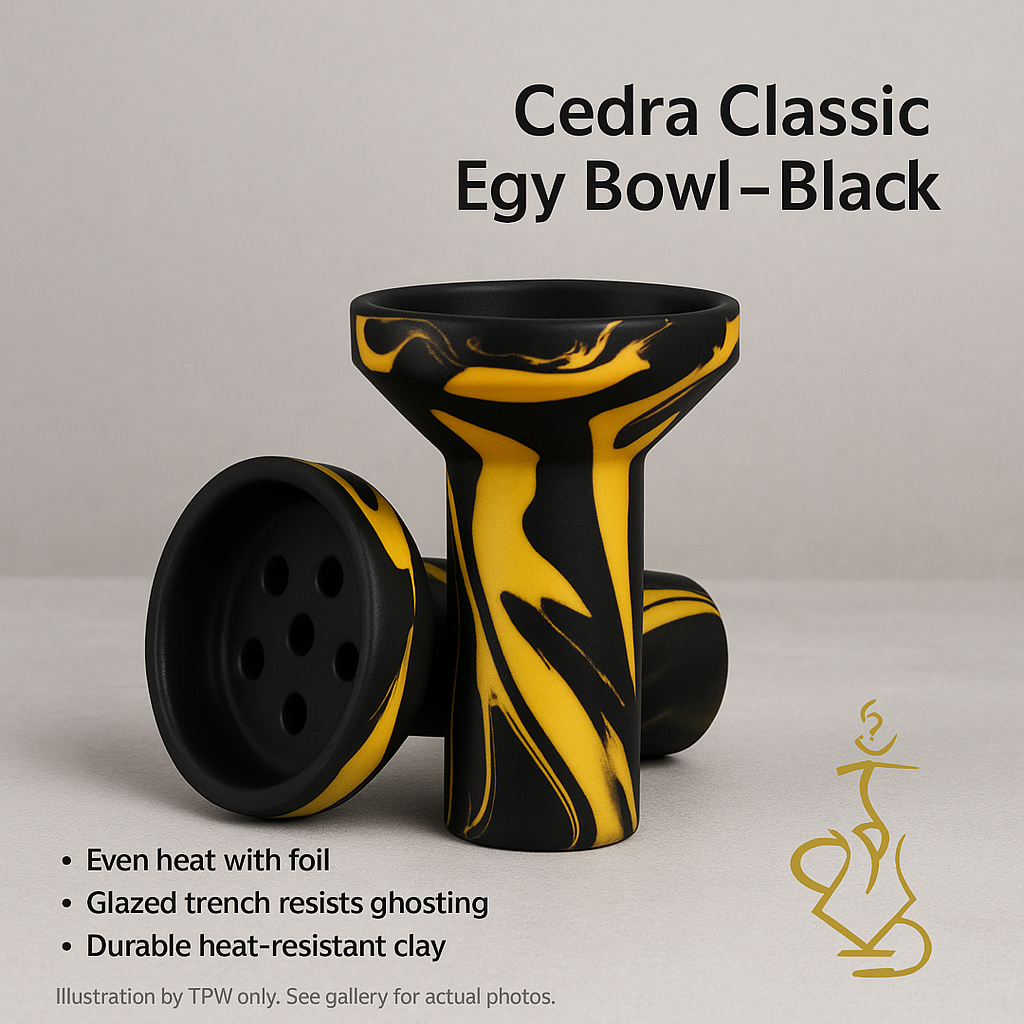 Cedra Egy Multi-Hole Clay Bowl — Black Edition