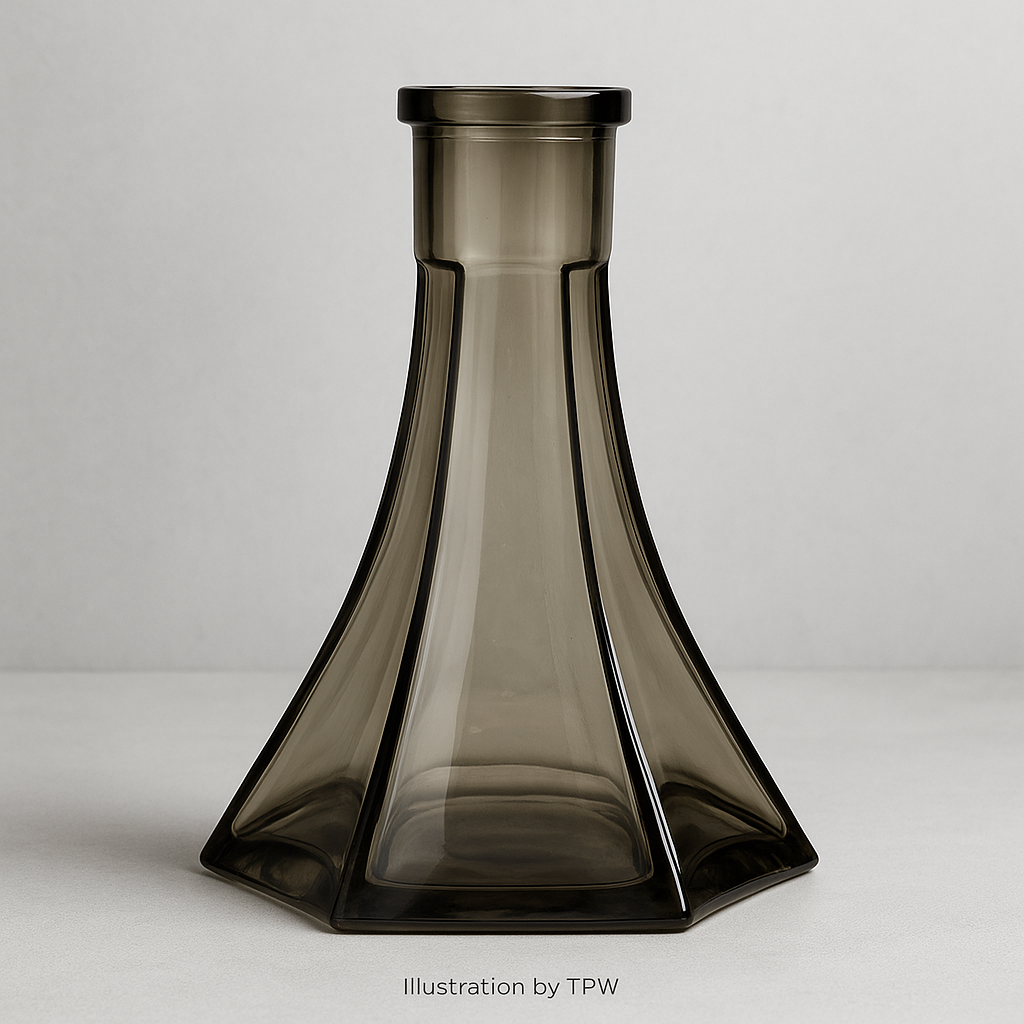 Essentials Starlight Glass Shisha Vase – Black Tint 3