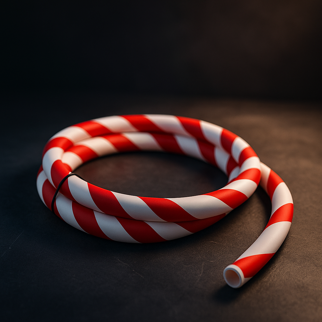 Caesar Red-White Silicone Shisha Hose, image 2 of 6