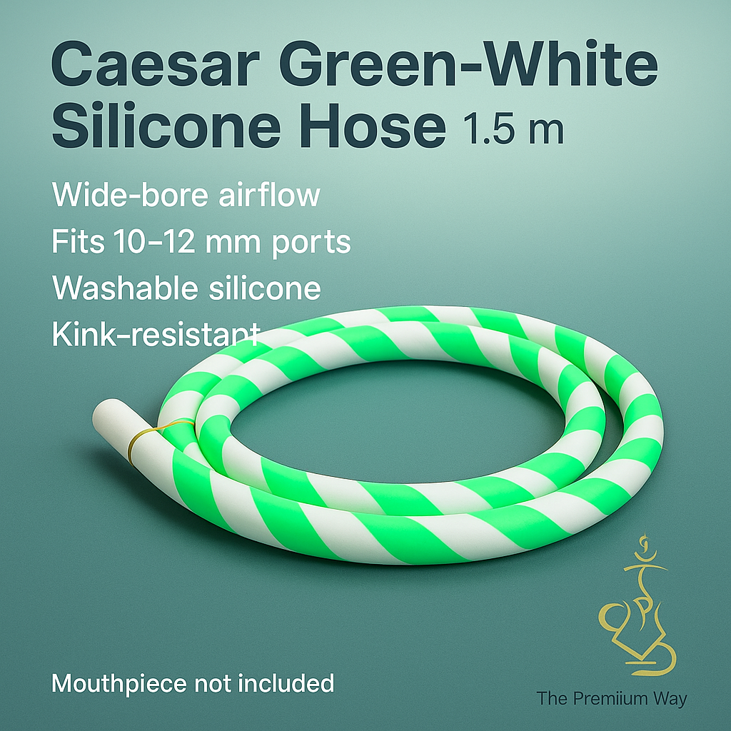Caesar Silicone Hose (Green-White) – 1.5 m, Soft-Touch