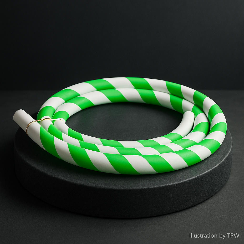 Caesar Silicone Hose (Green-White) – 1.5 m, Soft-Touch