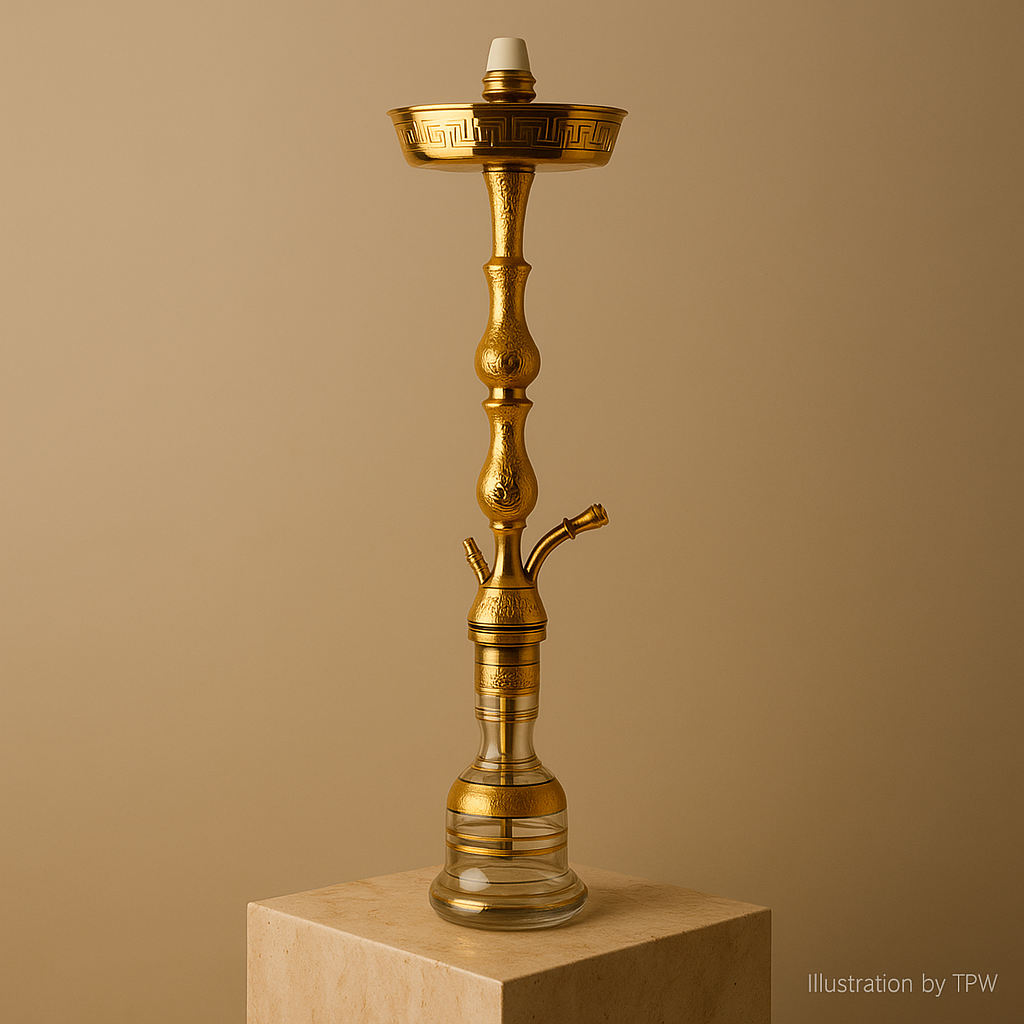 King Buzz Traditional Gold Shisha Pipe 85cm, image 2 of 16
