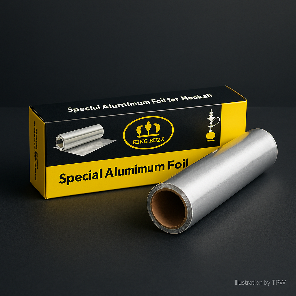King Buzz 20m Shisha Aluminium Foil Roll, image 4 of 11