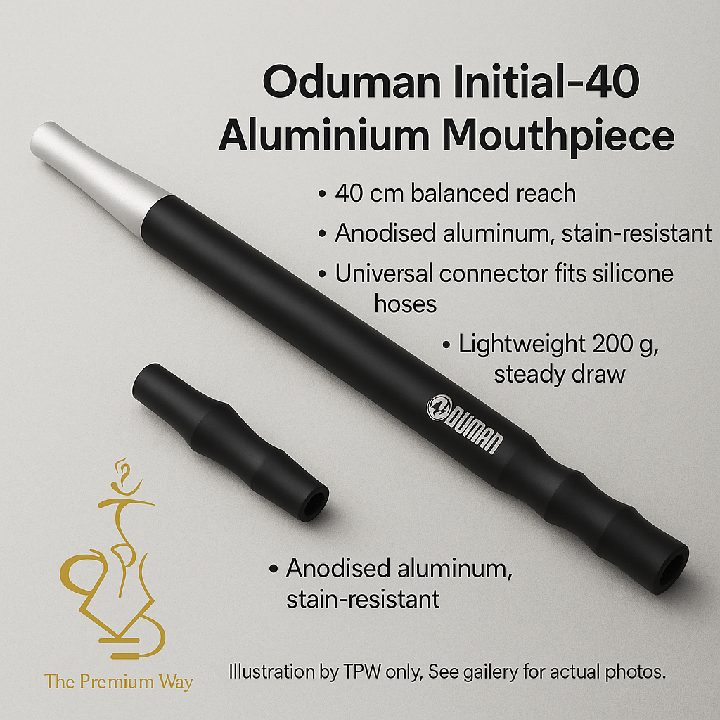 Oduman 40 cm Aluminium Mouthpiece with Universal Connector – Black