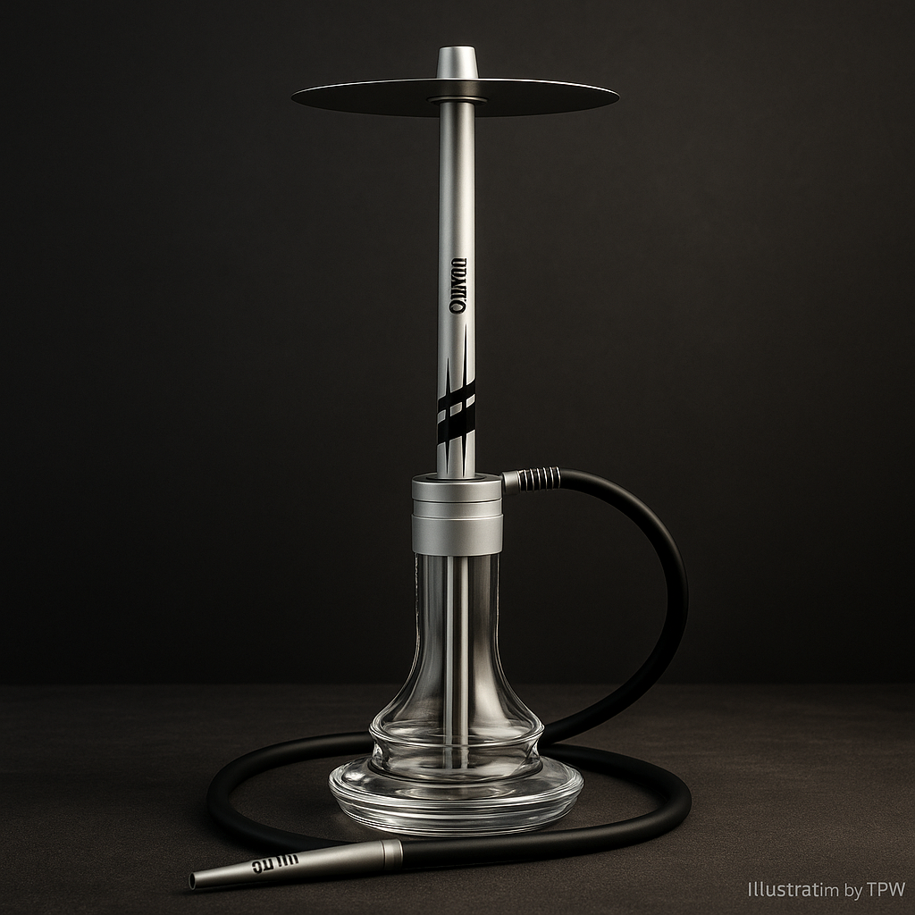 Oduman Smoke Drift Hookah – 60 cm Chrome Glass Shisha