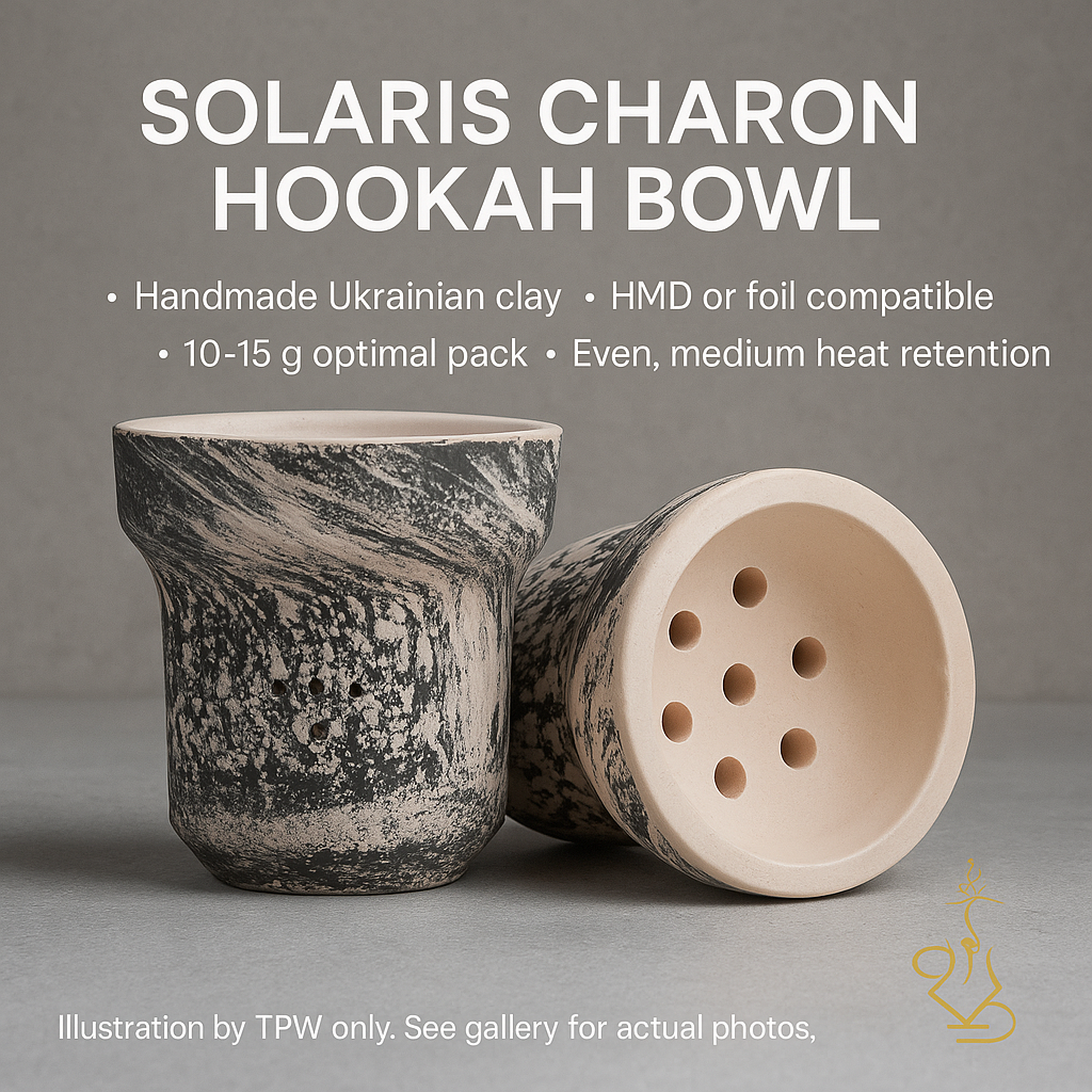 Solaris Charon Hookah Bowl – Handmade Ukrainian Clay, Lotus-Compatible