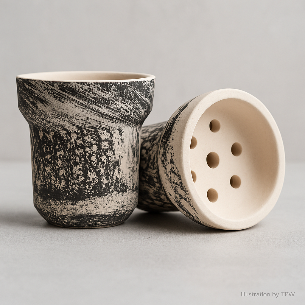 Solaris Charon Hookah Bowl – Handmade Ukrainian Clay, Lotus-Compatible