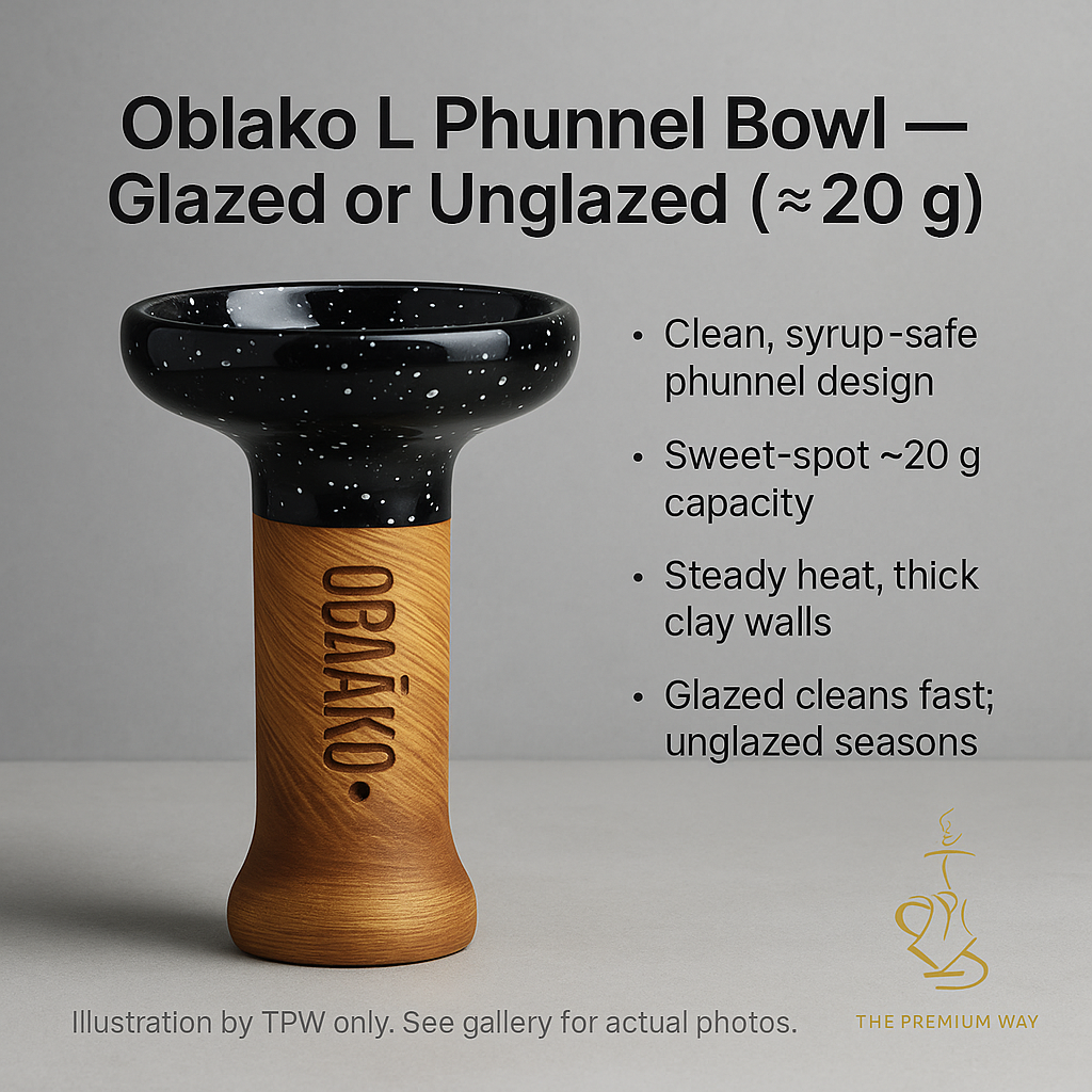 Oblako L Phunnel Bowl – ~20 g Load, Glazed or Raw Clay