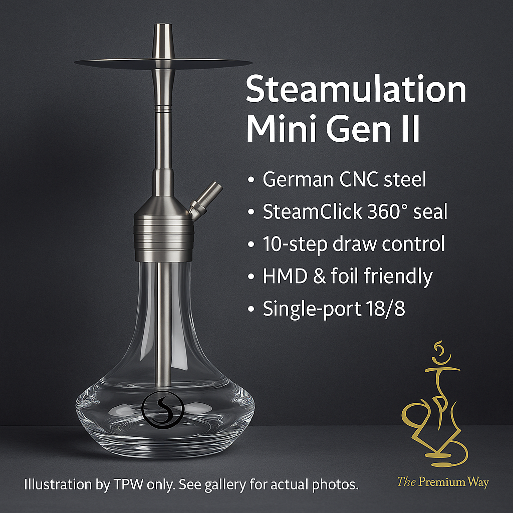 Steamulation Mini Gen II Hookah – SteamClick 360° & Diffuser