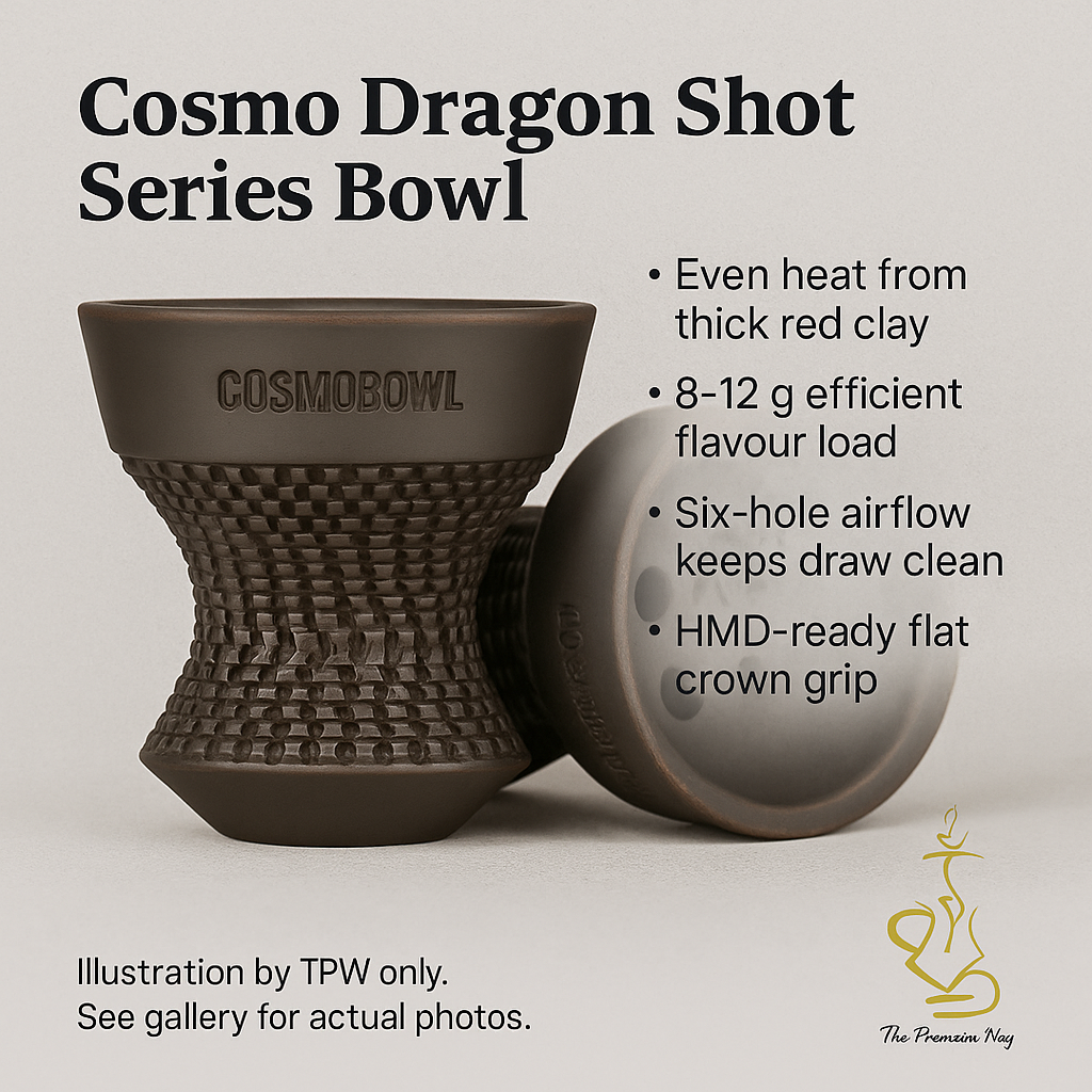 Cosmo Dragon Shot Bowl – 8–12 g, Milk-Sealed Red Clay