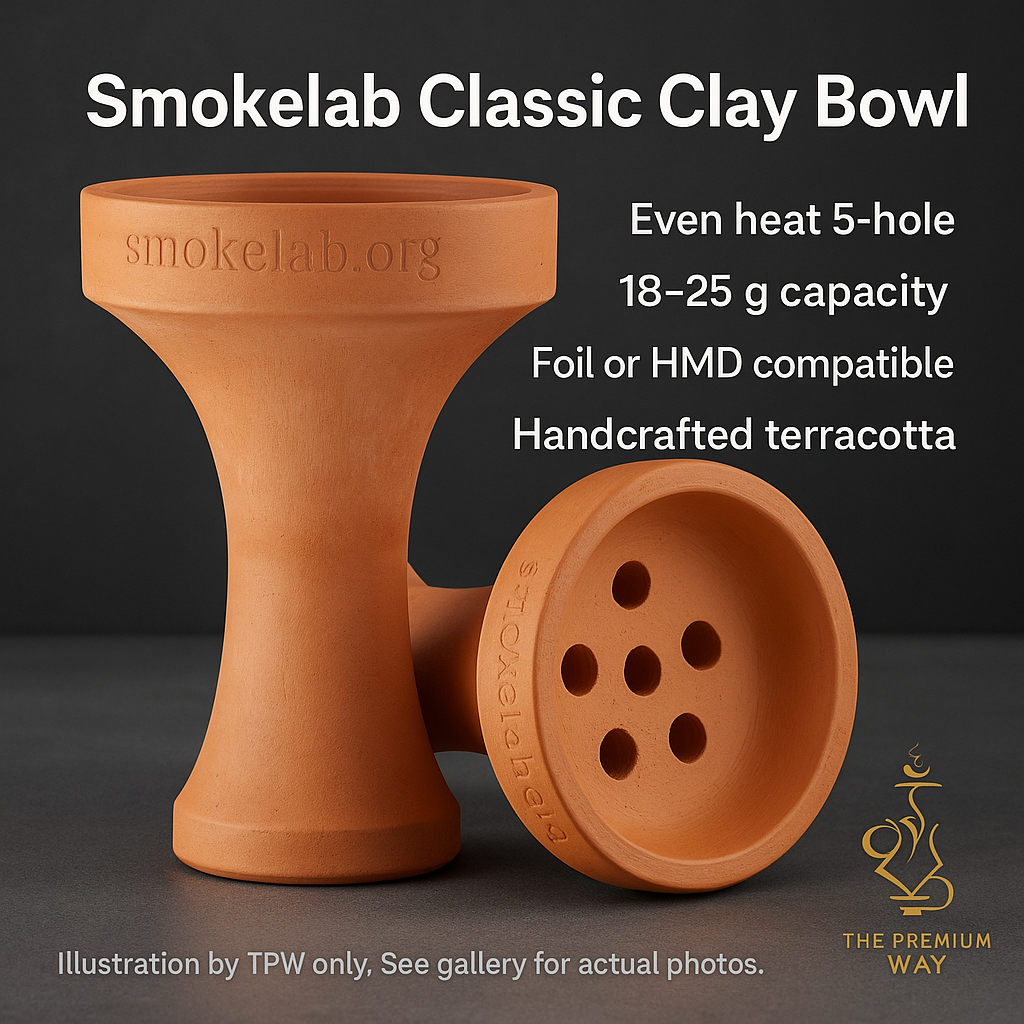 Smokelab Classic Clay Bowl – 18–25 g Load, 5-Hole