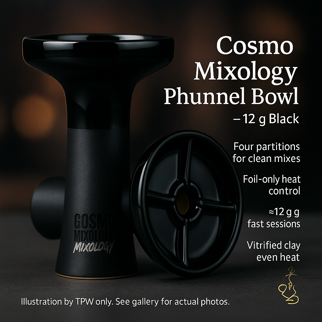 Cosmo Mixology 12 g Phunnel – Black, 4-Partition Foil Bowl