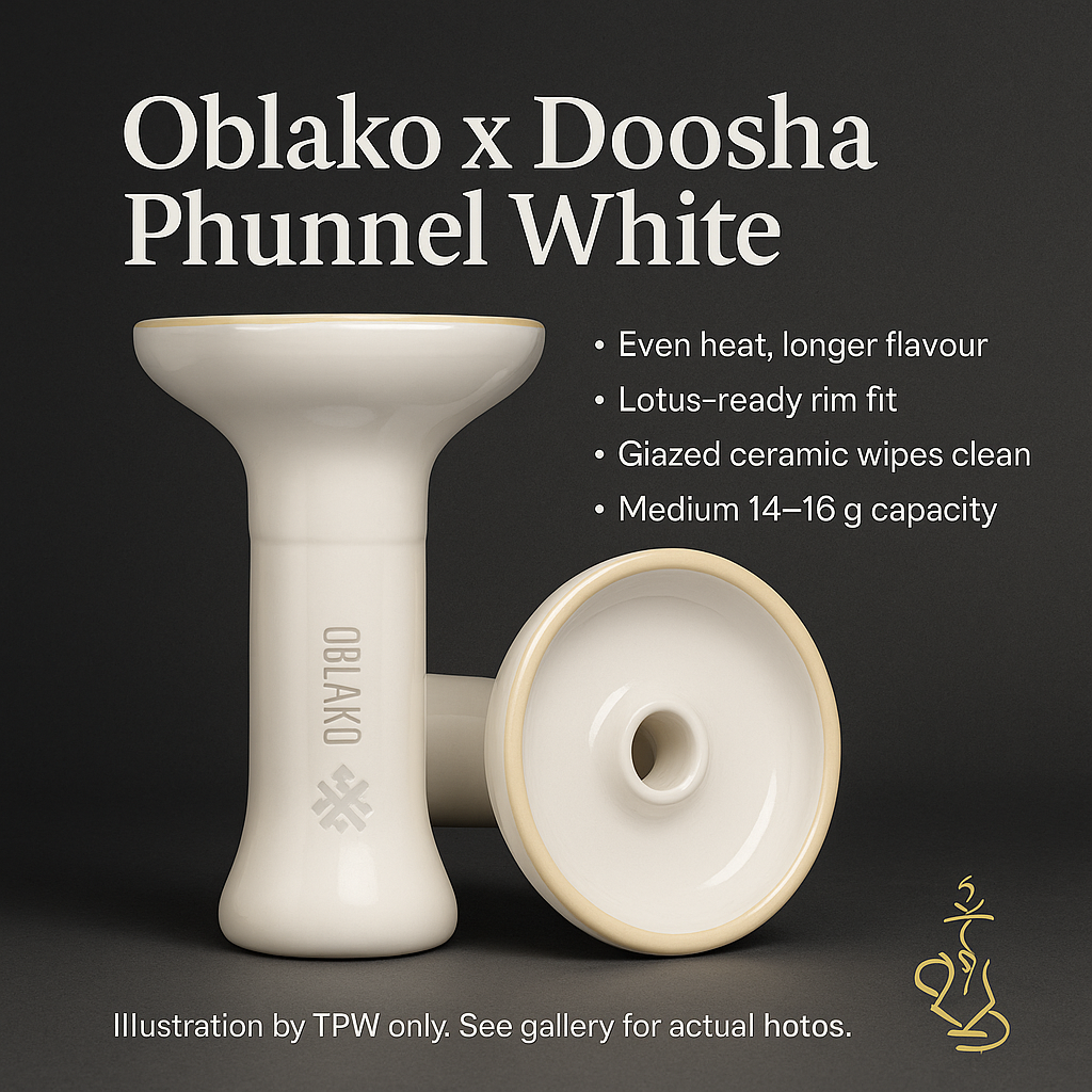 Oblako × Doosha Phunnel M – White, fully glazed ceramic
