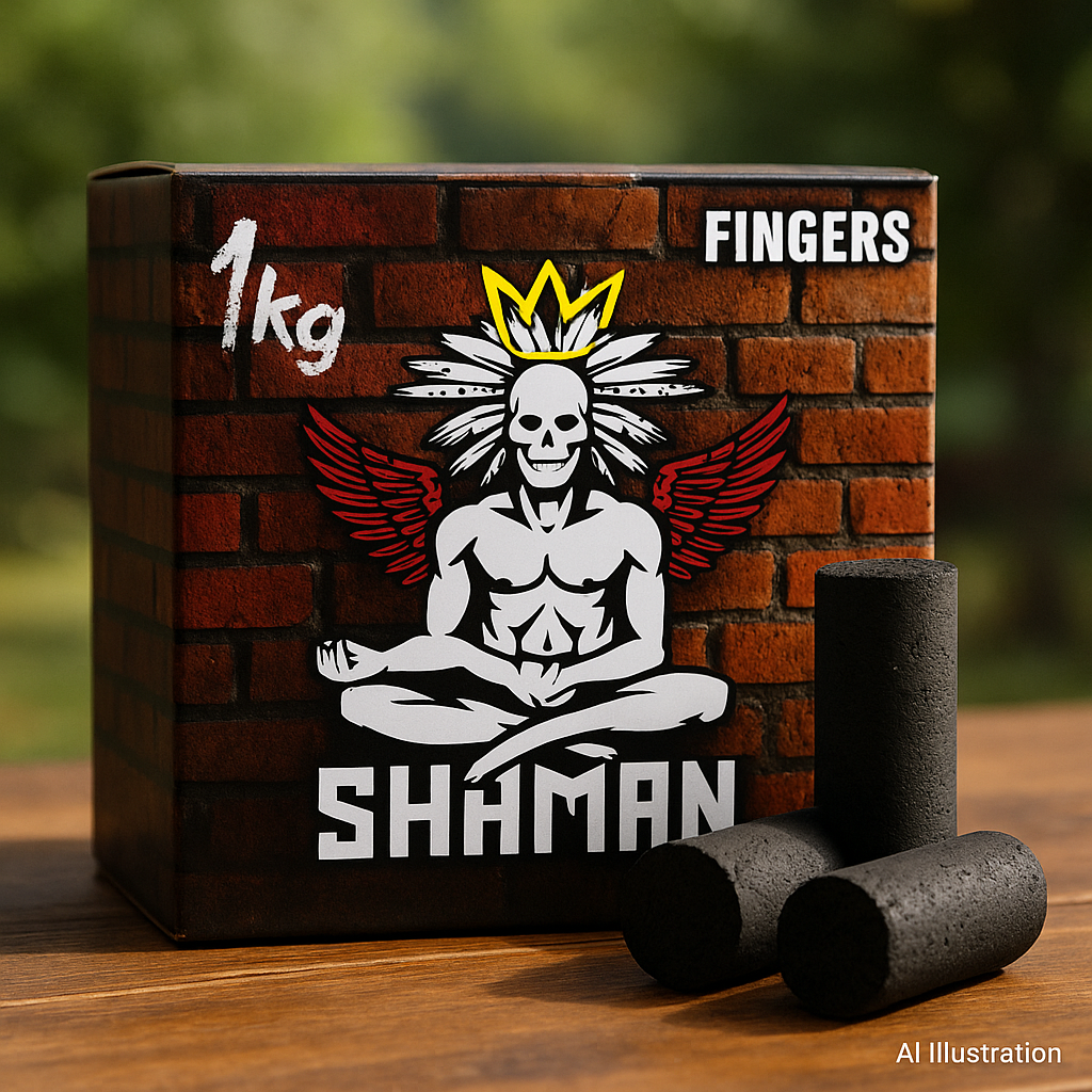 Shaman Fingers 25×50 mm Coconut Charcoal Cylinders (1 kg)