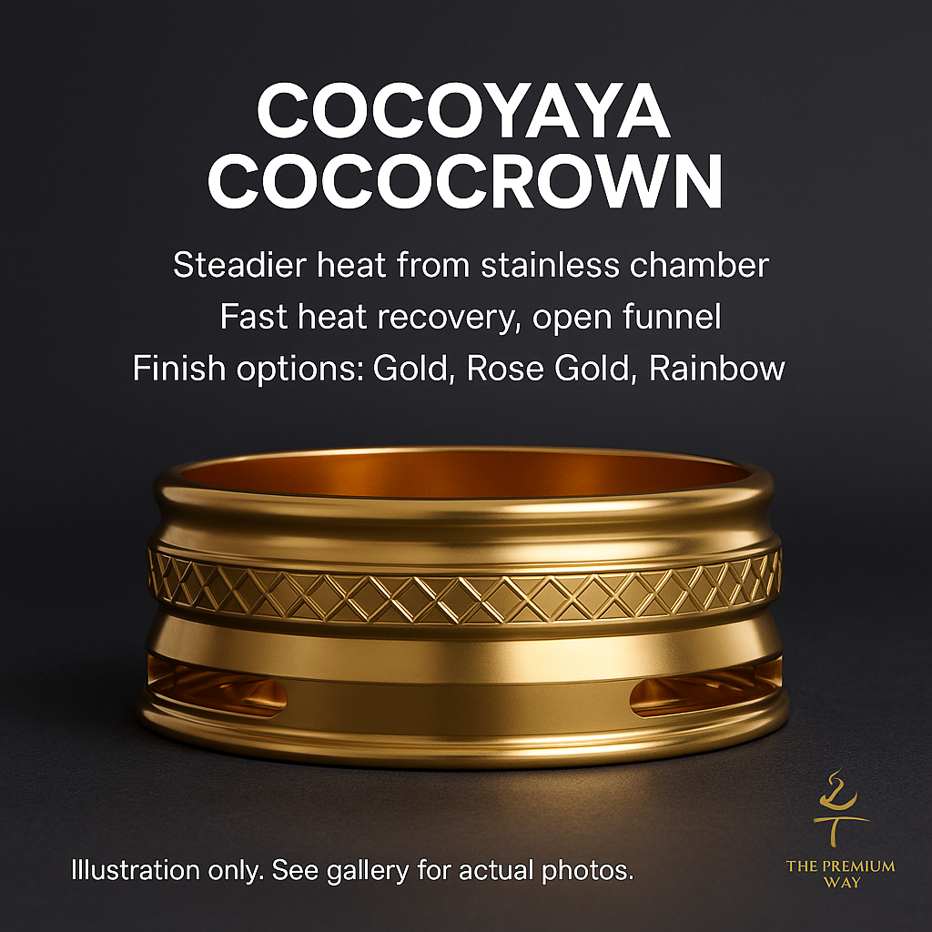 Cocoyaya Cococrown — 74 mm stainless HMD for cleaner, foil-free heat 1