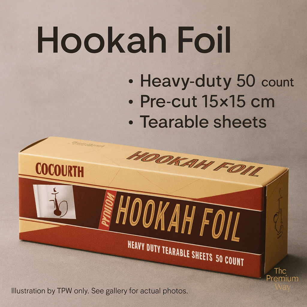 Cocourth Shisha Foil — 50 Micron Strength, 15 m Roll