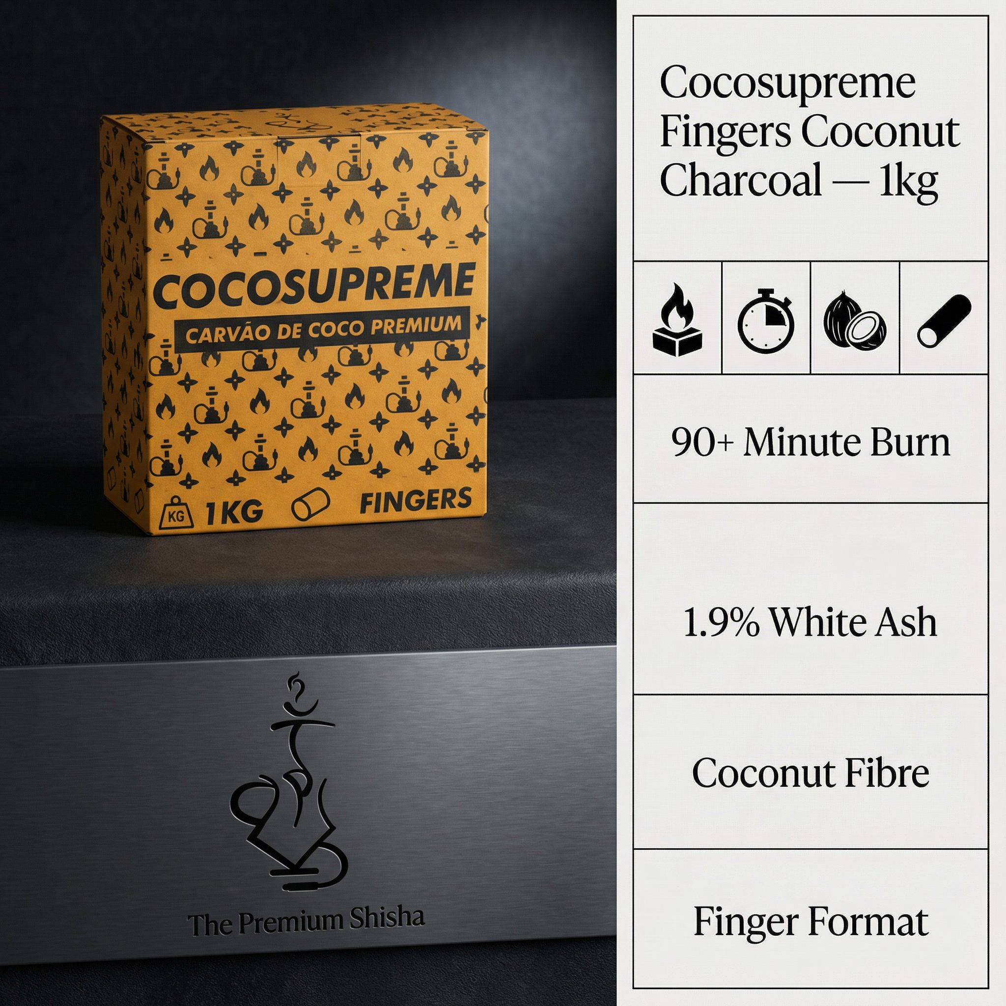 Cocosupreme Fingers Coconut Charcoal 1kg