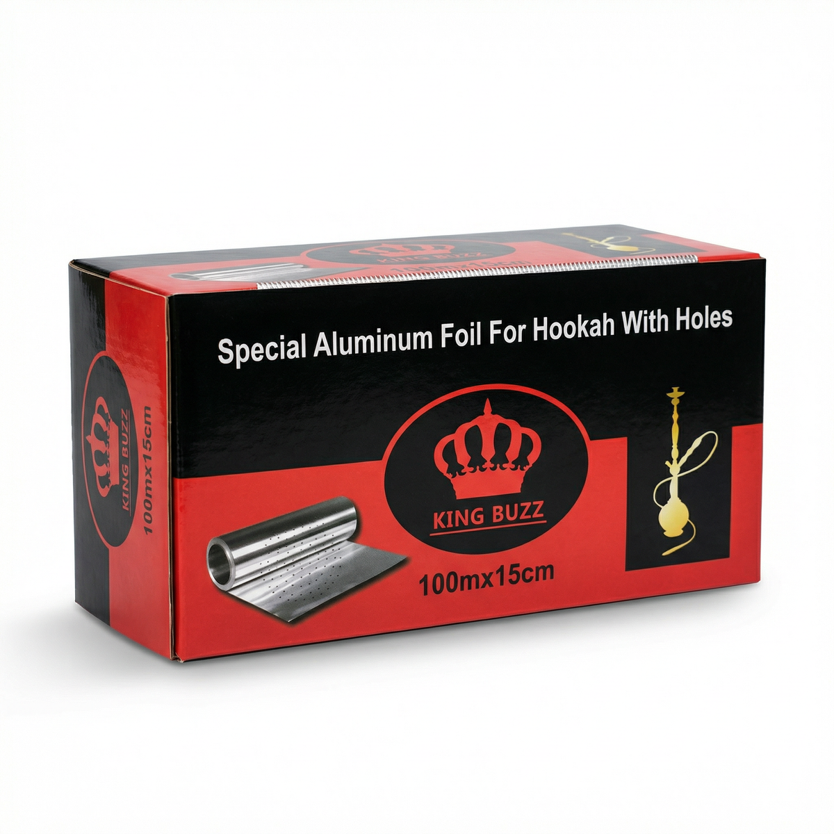 King Buzz 100m Shisha Aluminium Foil Roll, image 2 of 10