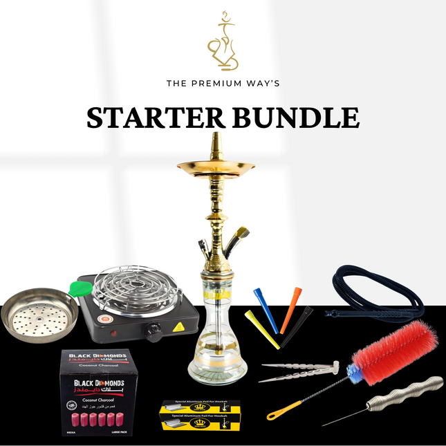 Beginners Bundle - Standard: Khalil Mamoon Mini Beast Shisha Starter Kit with Accessories