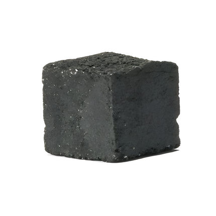 Single Al Duchan Platin coconut shell charcoal cube for The Premium Way hookah experience.