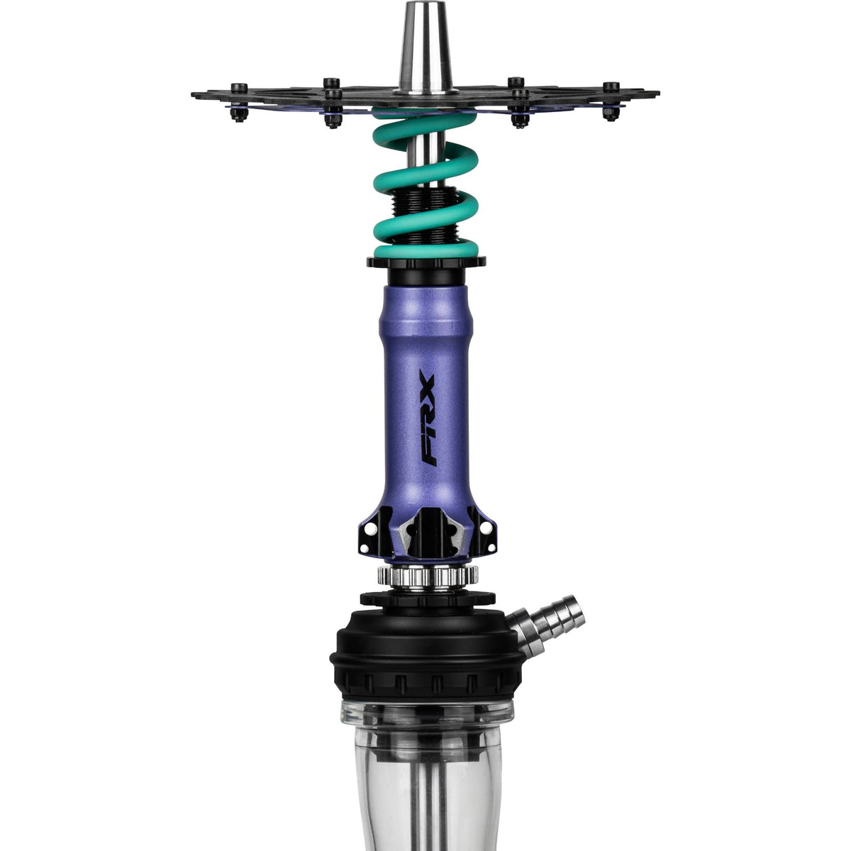 Amotion Pedal RX Grape upper section showing the magnetic hose connector, adjustable diffuser and shock-spring detailing, image 7 of 7