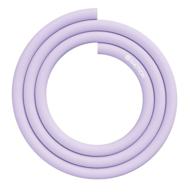Amotion 1.5m silicone shisha hose in mauve, coiled soft-touch hookah hose with Amotion logo from The Premium Way
