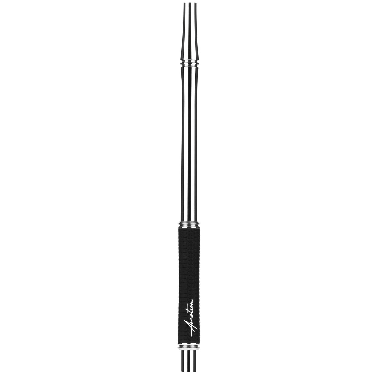 Colour-matched Amotion Valve mouthpiece included with the AM23, with a black tyre-tread grip and tapered aluminium single-hose stem, image 11 of 12