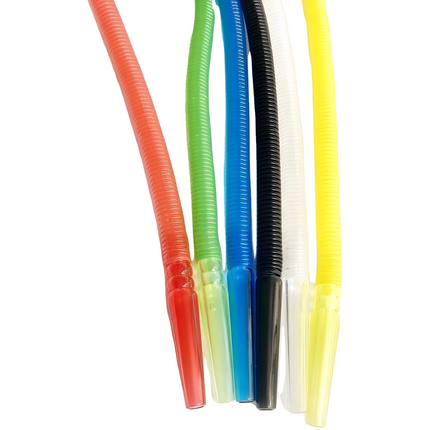 Assorted colorful disposable hookah hoses from The Premium Way for a vibrant shisha experience.